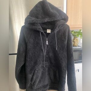 PINK Victoria's Secret Charcoal Sherpa Jacket